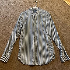 Banana Republic Men’s Striped Dress Shirt Size Large Tall